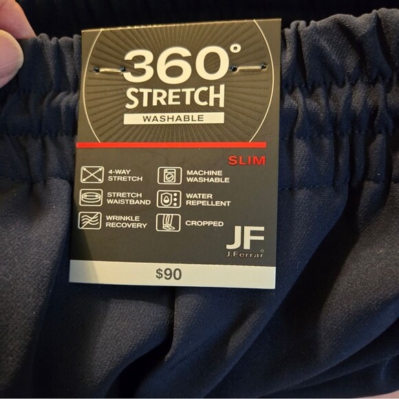 JF j ferrar 360 Stretch Washable Tuxedo Pants with a Causal Drawstring Waist NEW - Picture 6 of 12